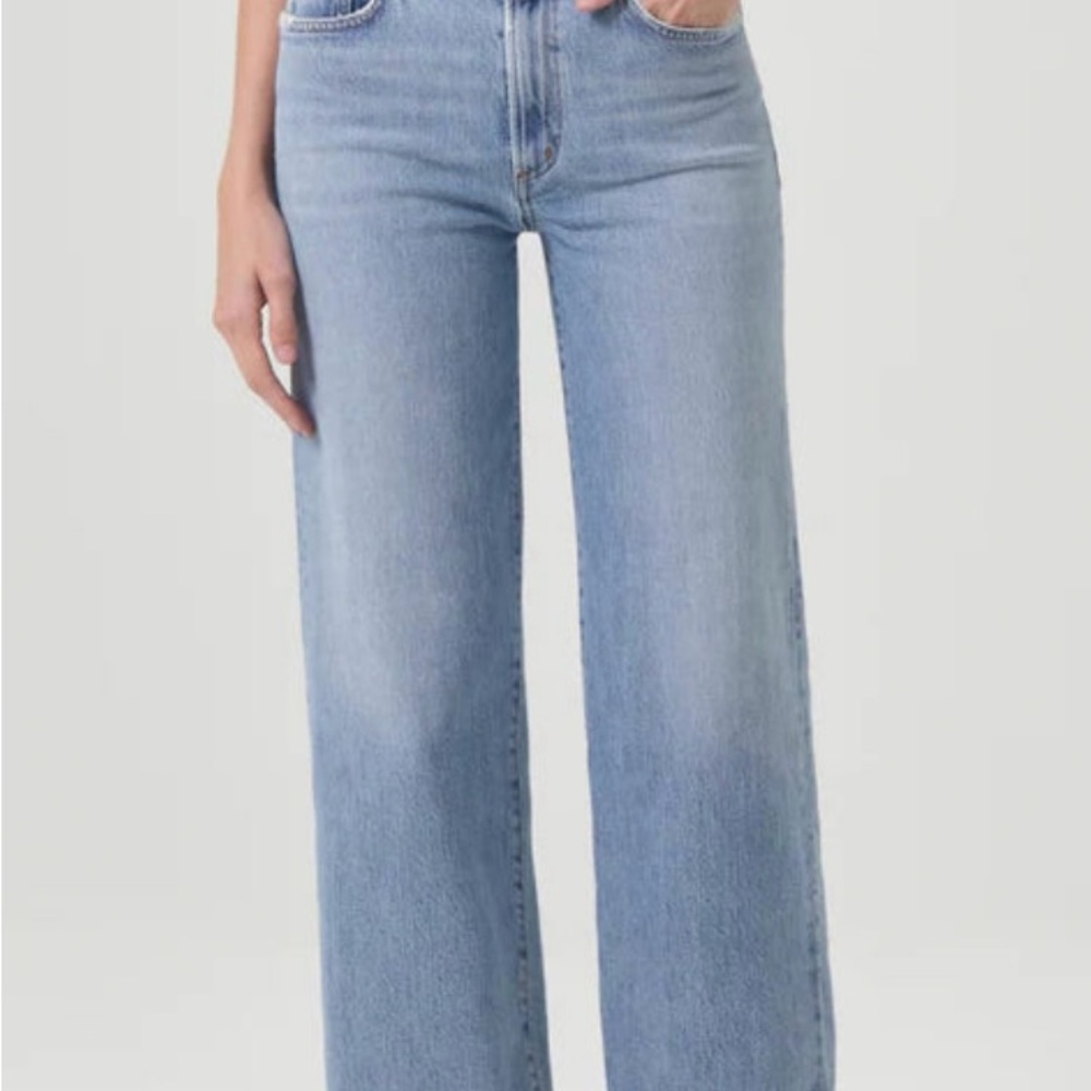 Agolde Sky Blue Cropped Jeans